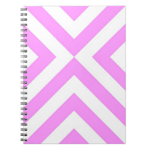 Carnet Chevrons roses et blancs