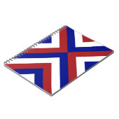 Carnet Chevrons rouge, blanc et bleu (Côté gauche)