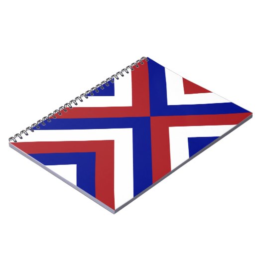 Carnet Chevrons rouge, blanc et bleu (Côté gauche)