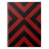 Carnet Chevrons rouge et noir (Devant)