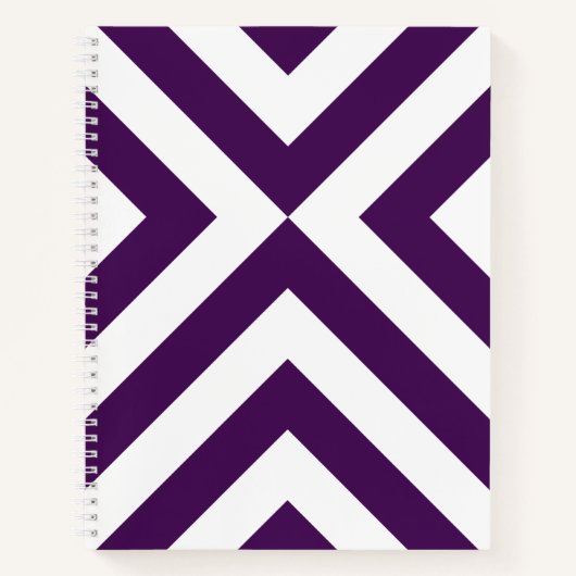 Carnet Chevrons violet et blanc Notes d'esquisse (Devant)