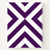 Carnet Chevrons violet et blanc Notes d'esquisse (Dos)