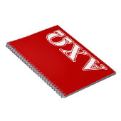 Carnet Chi lettres blanches et rouges d'Omega d'Alphi (Côté Droit)