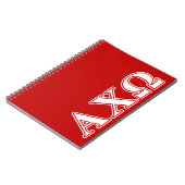 Carnet Chi lettres blanches et rouges d'Omega d'Alphi (Côté gauche)