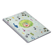 Carnet Chibi Izumi avec l'arrière - plan de collage (Côté Droit)