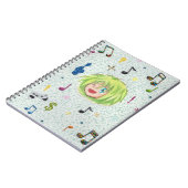Carnet Chibi Izumi avec l'arrière - plan de collage (Côté gauche)