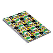 Carnet Chibi Joker et Batman Motif de cartes de jeu (Côté Droit)