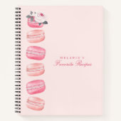 Carnet Chic Aquarelle Floral Rose Français Macaron Recett (Devant)
