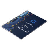 Carnet Chic Bat Mitzvah Bleu Nuit Or Personnalisé (Côté gauche)