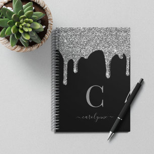 Carnet Chic Black Argent Parties scintillant Étincelle Le