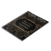 Carnet Chic Black Gold Great Gatsby 20s Wedding planner (Côté gauche)