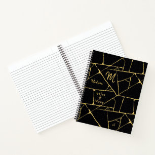 Carnet Chic Black Gold Kintsugi