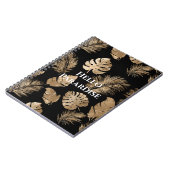 Carnet Chic Black Gold Tropical Feuilles (Côté gauche)