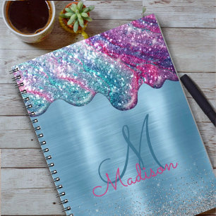 Carnet Chic bleu pourpre gouttes gouttes goutte goutte à