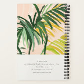 Carnet Chic Boho Blush Green Tropical Palm Plage Feuille (Verso)
