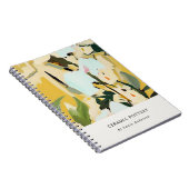 Carnet Chic Boho Coloré Ocre Jaune Peint Floral (Côté Droit)