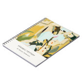 Carnet Chic Boho Coloré Ocre Jaune Peint Floral (Côté gauche)