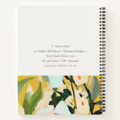 Carnet Chic Boho Coloré Ocre Jaune Peint Floral (Dos)