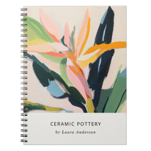 Carnet Chic Boho Coloré Oiseau de Paradis Floral Peint