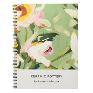 Carnet Chic Boho coloré vert rose rose rose floral