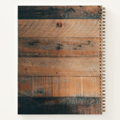 Carnet Chic Botanique Vintage Wreath Monogramme Bois (Dos)