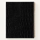 Carnet Chic brillant crocodile noir Noir Noir Notaire Pub (Dos)