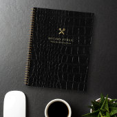 Carnet Chic brillant crocodile noir Noir Noir Notaire Pub