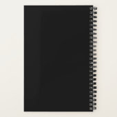 Carnet Chic Brush Stroke Black Faux Silver Grey Monogramm (Verso)