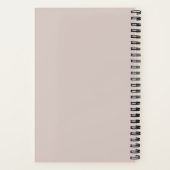 Carnet Chic Brush Stroke Faux Rose Gold Elegant Monogramm (Verso)