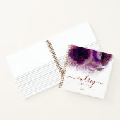 Carnet Chic Burgundy Signature Florale Monogramme (Intérieur)