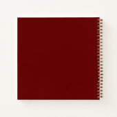 Carnet Chic Burgundy Signature Florale Monogramme (Dos)