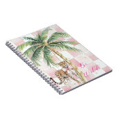 Carnet Chic Carré Gold Palm Tree Leopard (Côté Droit)