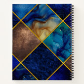 Carnet Chic ceinture fausse Parties scintillant or bleu g (Dos)