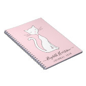 Carnet Chic Chat Rose Personnalisé (Côté Droit)