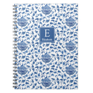 Carnet Chic Chic Monographique Bleu Et Blanc