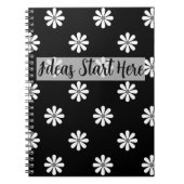 Carnet Chic Daisy Pattern Notebook – Minimal & Stylish (Devant)