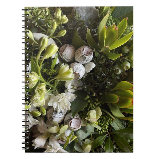 Carnet Chic Dark Green Botanical Leaves (Devant)