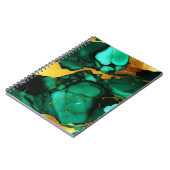 Carnet Chic Elegant vert foncé jaune Faux Marble (Côté gauche)