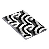 Carnet chic et moderne chevrons noir/blanc (Côté Droit)