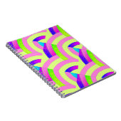 Carnet chic et moderne, chevrons rose/vert (Côté Droit)