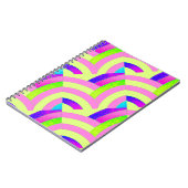 Carnet chic et moderne, chevrons rose/vert (Côté gauche)