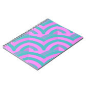 Carnet chic et moderne, chevrons rose/vert chic (Côté gauche)