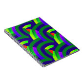 Carnet chic et moderne, les chevrons vert/violet (Côté Droit)