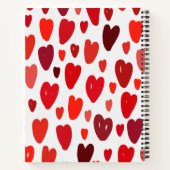 Carnet Chic et tendance BOHO Red Hearts Sujet (Dos)
