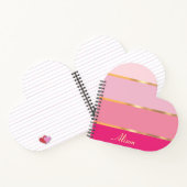 Carnet chic féminin or rose Nom (Intérieur)