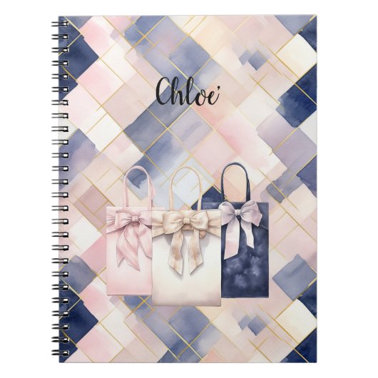 Carnet Chic French Blue Pink Gift Bags (Devant)