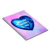Carnet Chic fresh blue Diamond quote affirmation  (Côté Droit)
