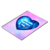 Carnet Chic fresh blue Diamond quote affirmation  (Côté gauche)