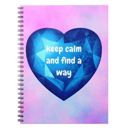 Carnet Chic fresh blue Diamond quote affirmation  (Devant)