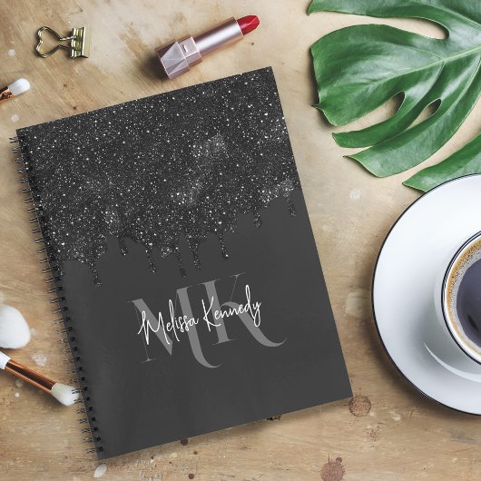 Carnet Chic Girly Black Parties scintillant Lecteurs Mono